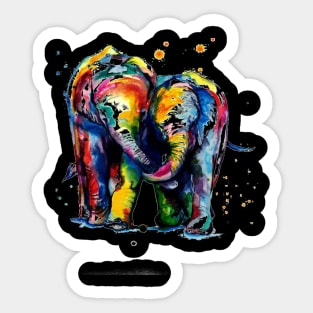 Elephant Colorful Sticker